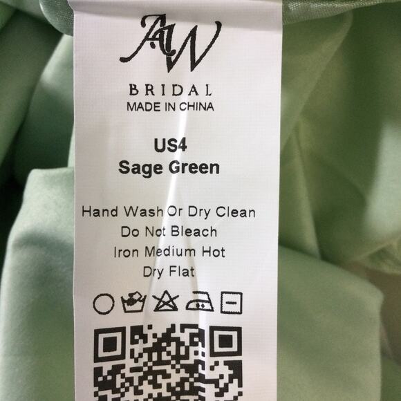 AW BRIDAL SZ 4 S sage green Elinore wedding cocktail party maxi dress NEW B122 - Picture 11 of 11